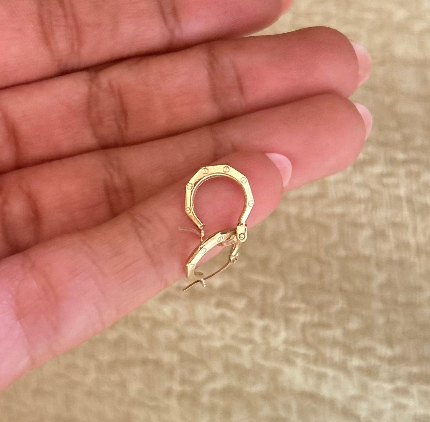 10k Yellow Gold Hoop Earrings