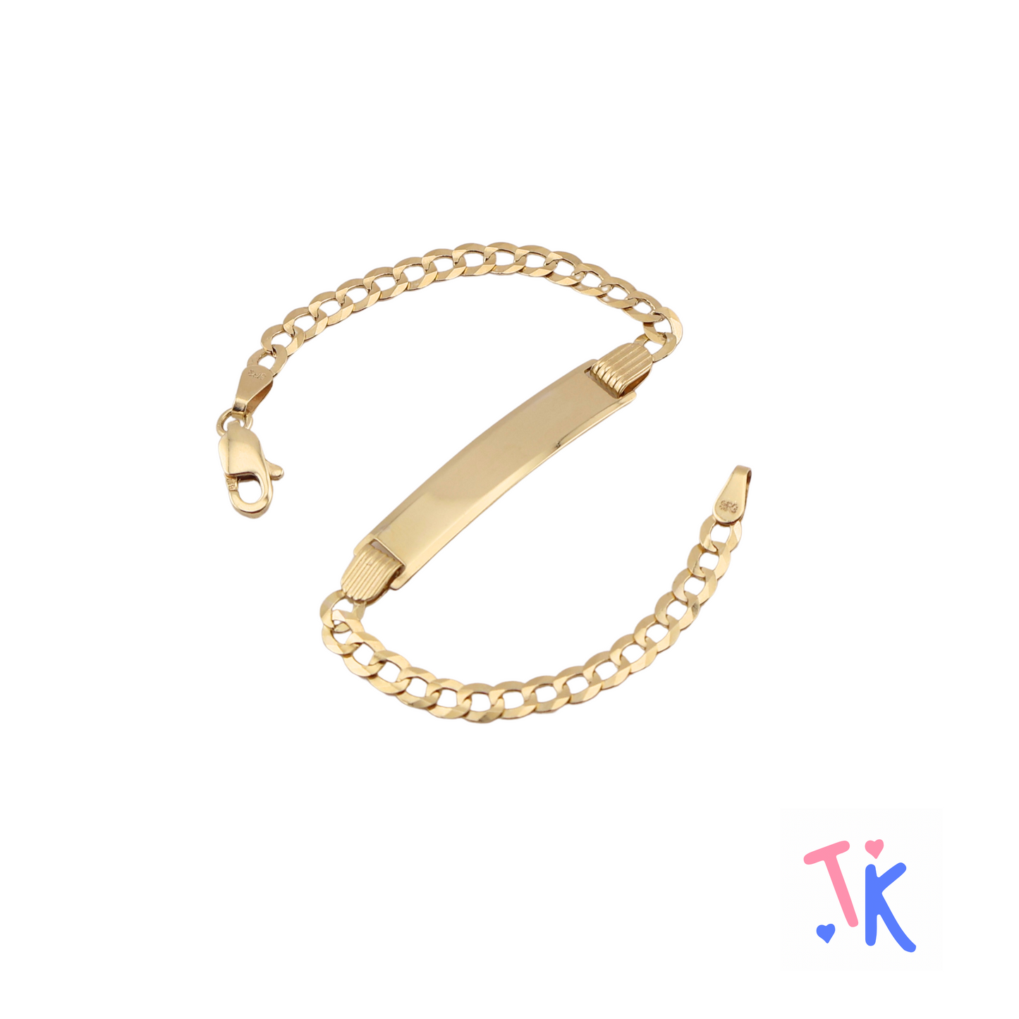 10k Cutout Tag ID Baby Bracelet 6"