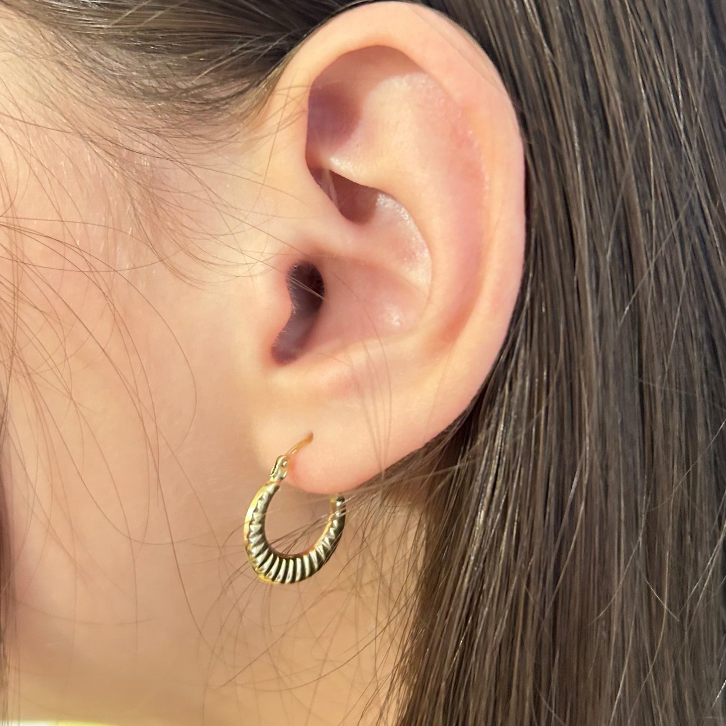 10k Yellow Gold Hoop Earrings