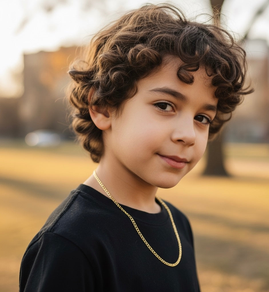 10k Gold 3mm Flat Curb Chain