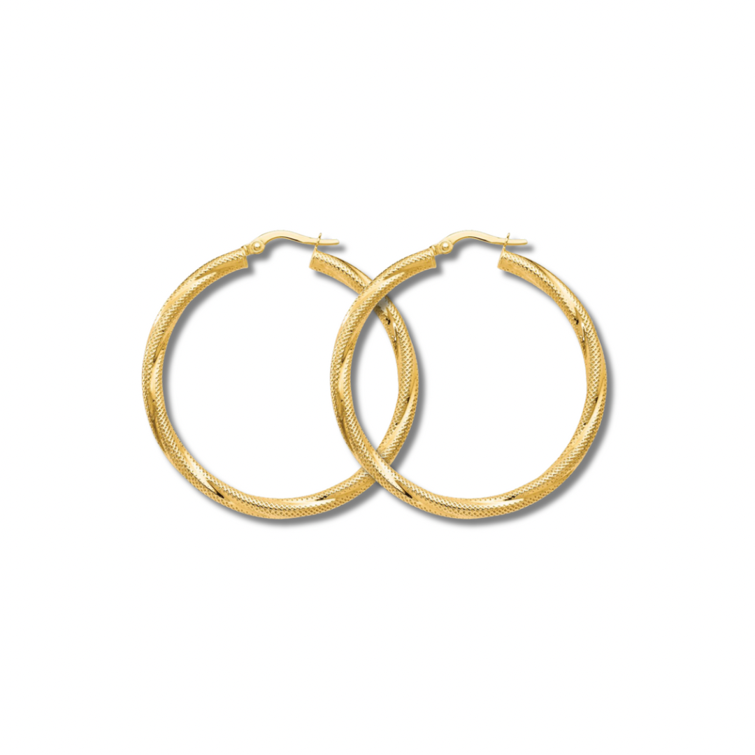 10k Gold Hoop Earrings Classic Design for Everyday Wear Elegant Timeless Jewelry Gift for Holidays