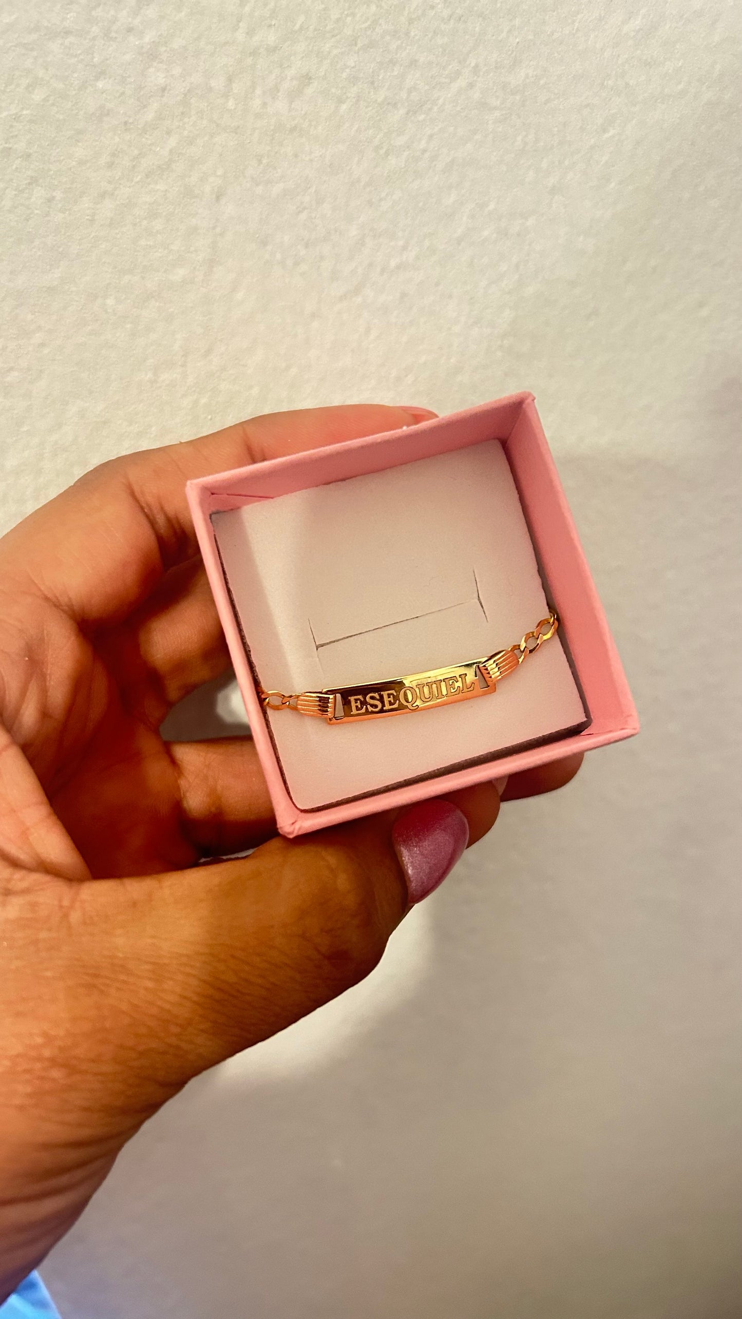 10k Cutout Tag ID Baby Bracelet 5.5"