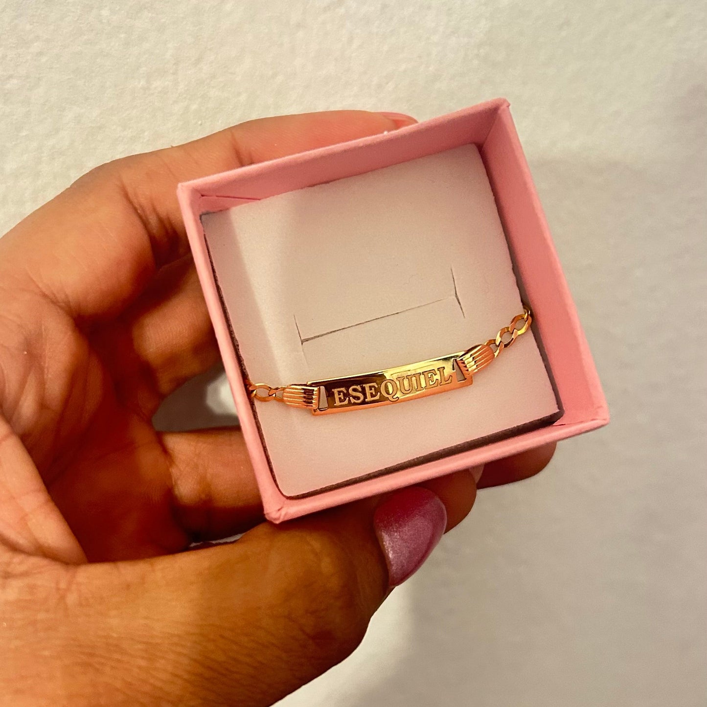 10k Cutout Tag ID Baby Bracelet 5.5"