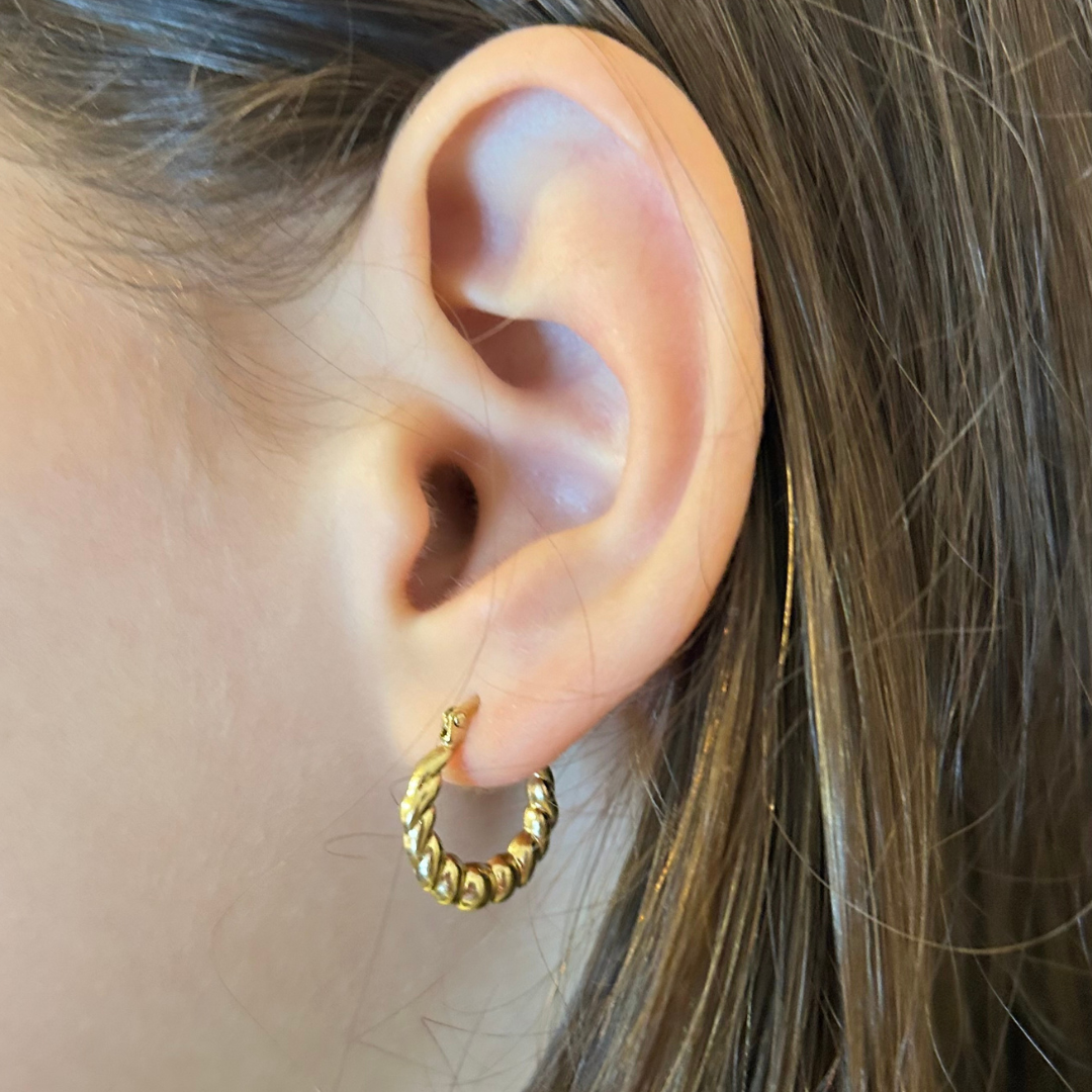 10k Yellow Gold Hoop Earrings