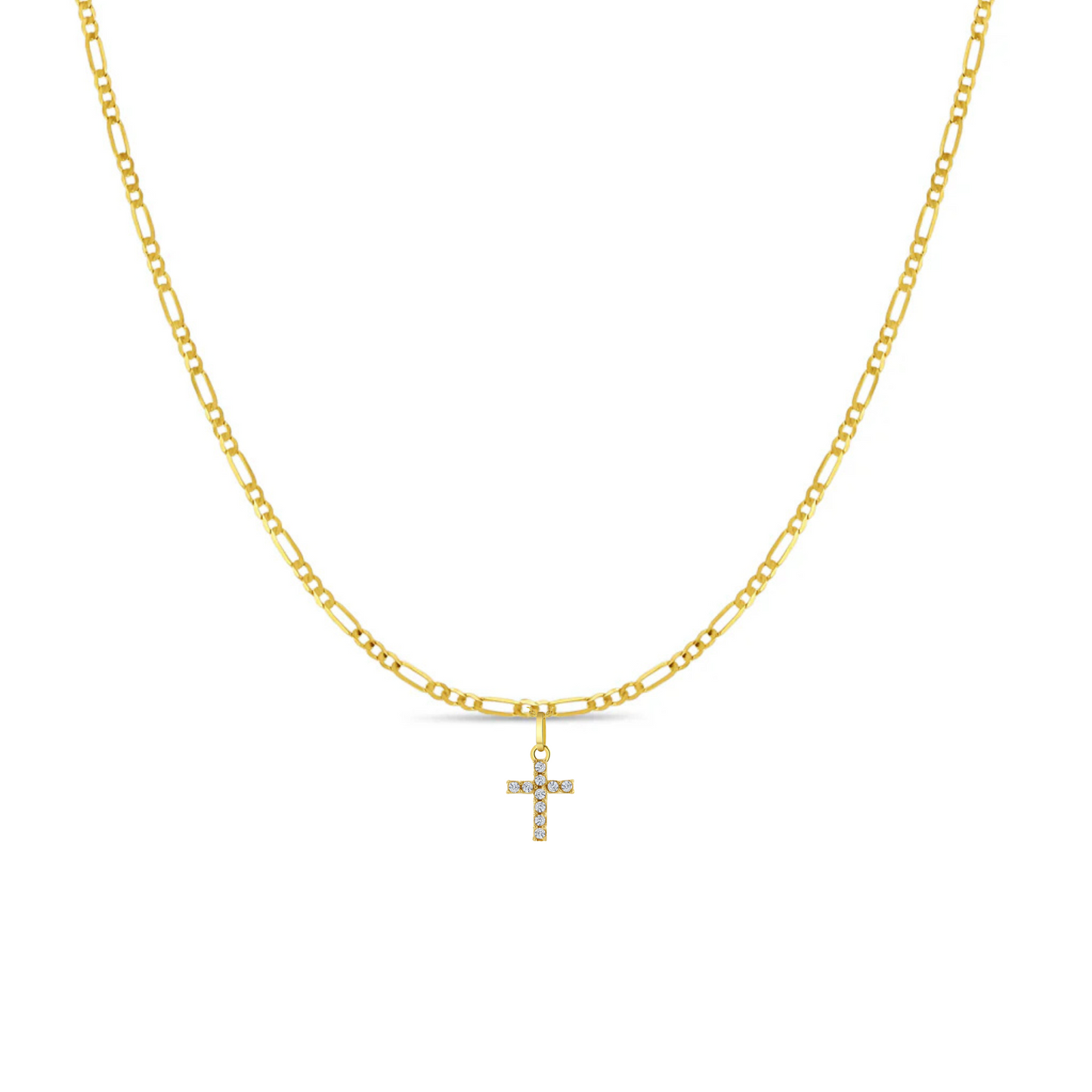 14k Gold Figaro Baby / Toddler / Kids Pendant/Necklace 16"