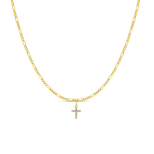 14k Gold Figaro Baby / Toddler / Kids Pendant/Necklace 16"