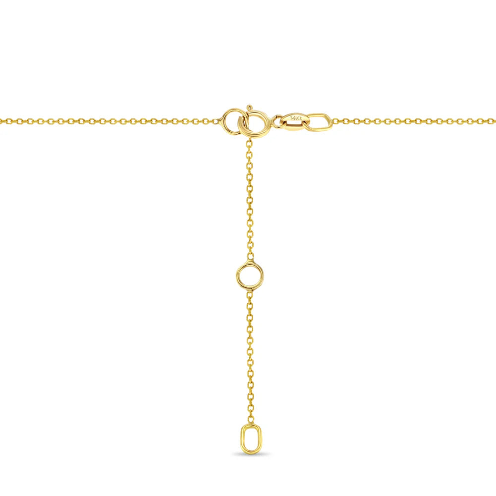 14k Pave Heart Women's Pendant Necklace 16" to 18"