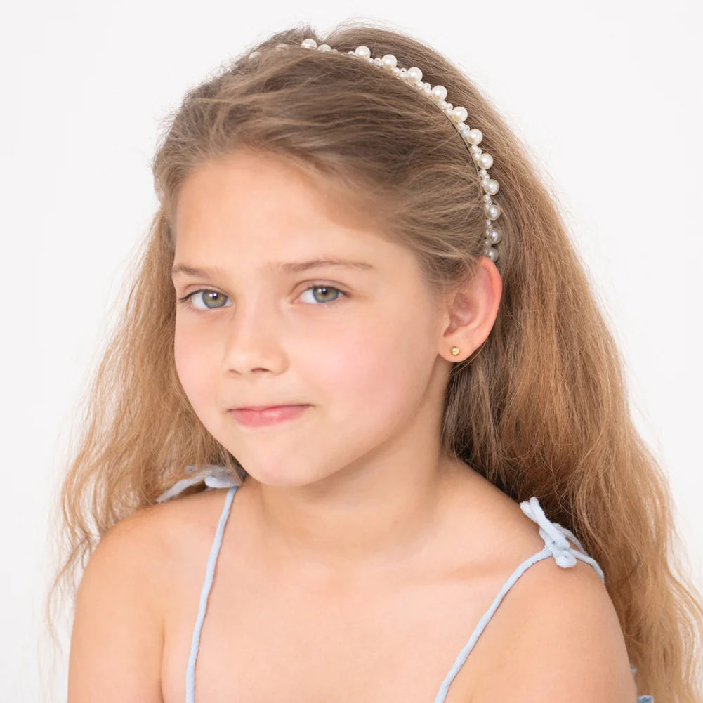 14k Classic Ball Toddler Earrings