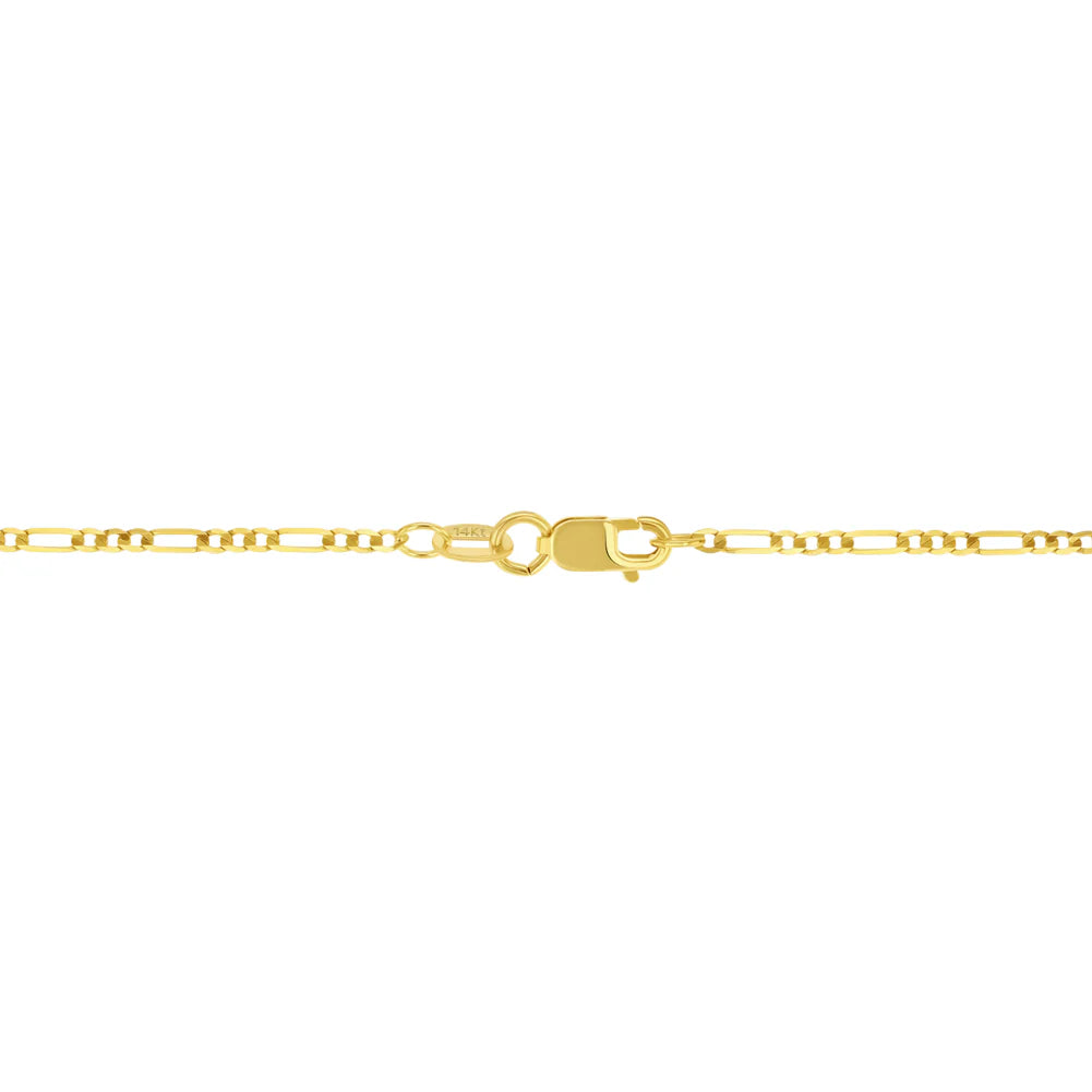 14k Gold Figaro Baby / Toddler / Kids Cruce Pendant/Necklace 16"