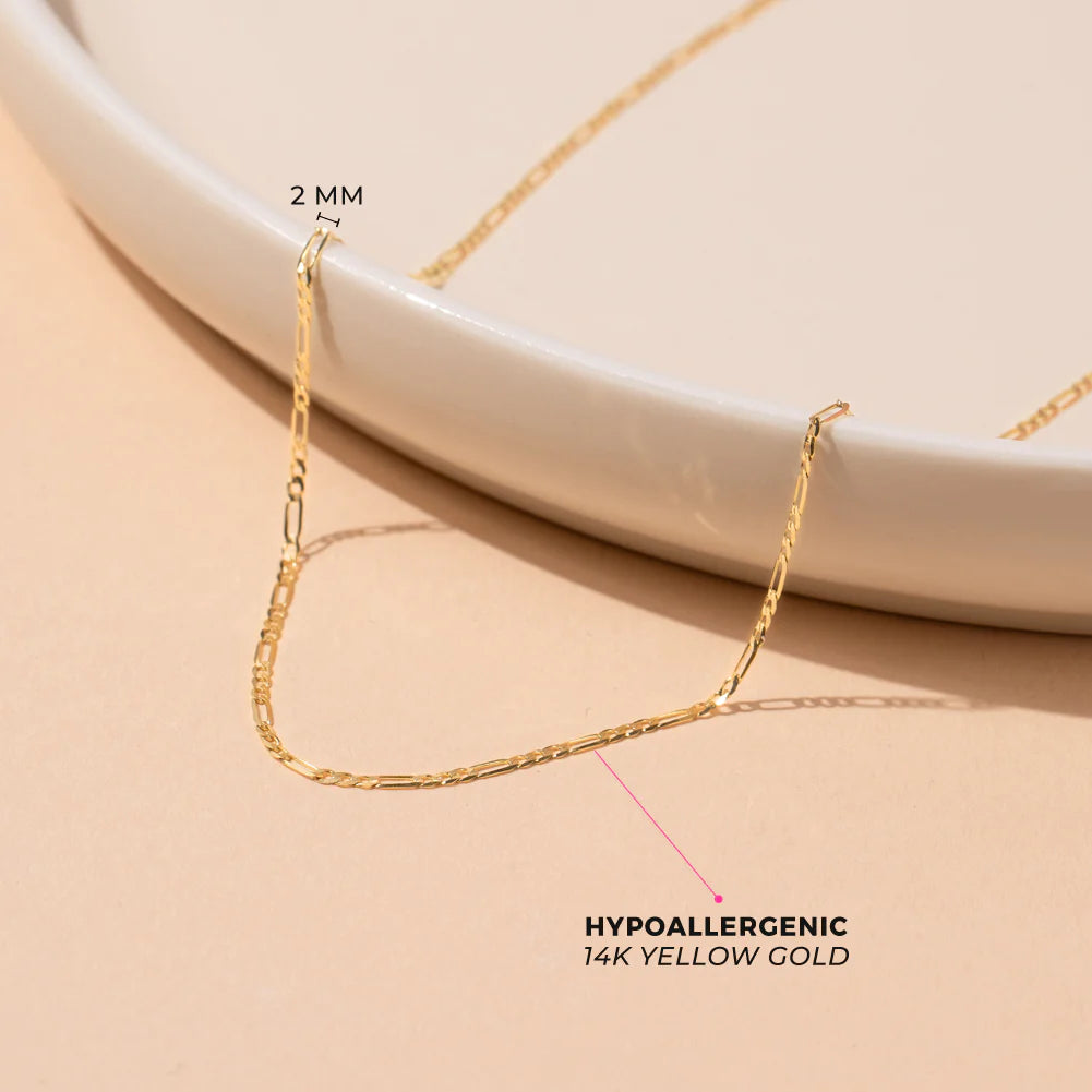 14k Figaro Link Boys Chain