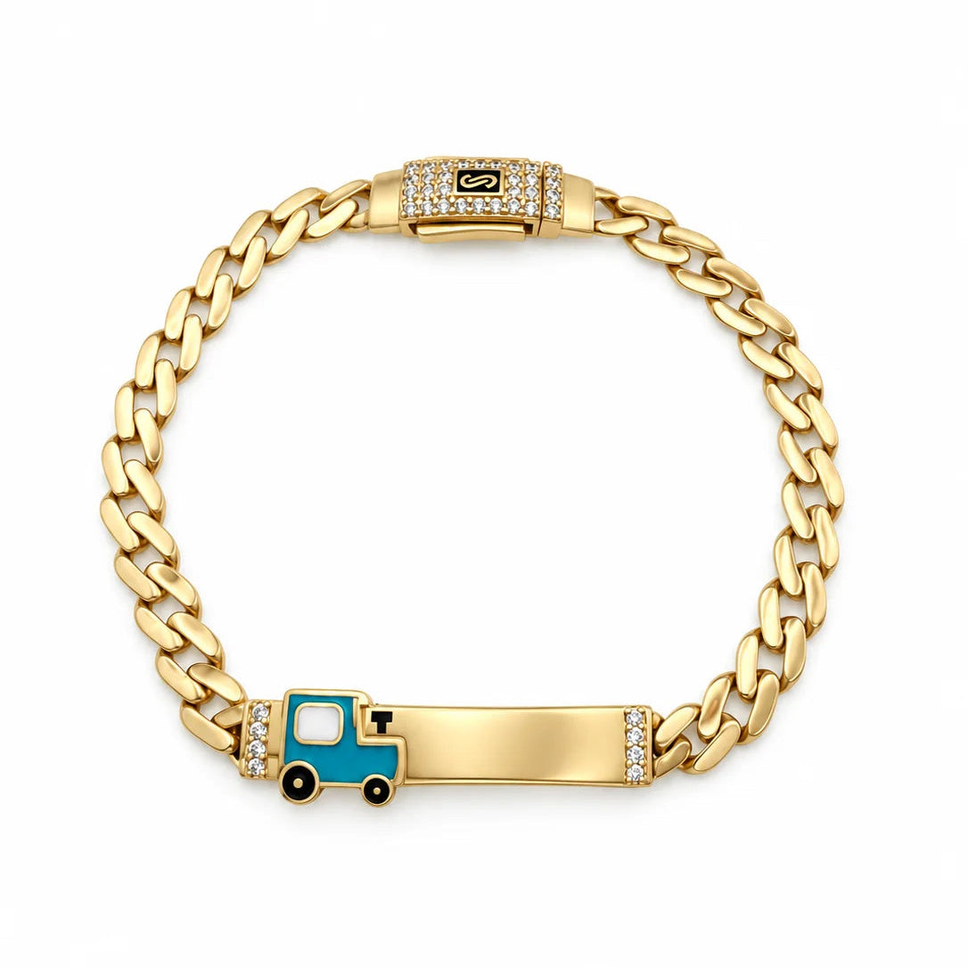 14k Semi-Solid Gold Curb Chain Bracelet 5.5