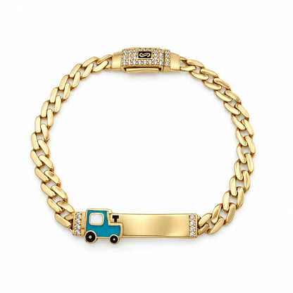 14k Semi-Solid Gold Curb Chain Bracelet 5.5