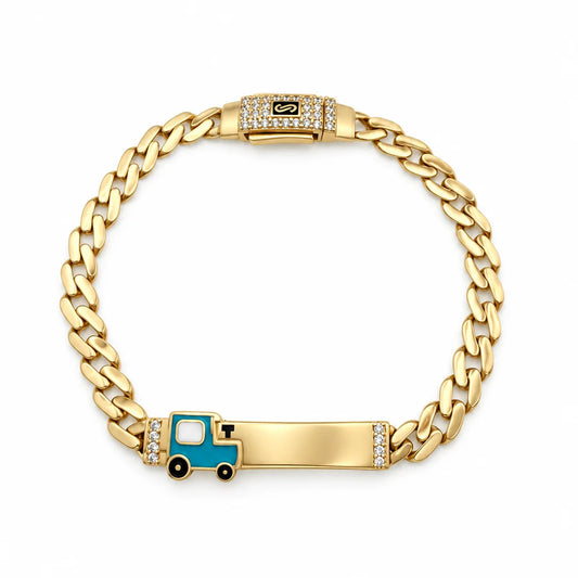 14k Semi-Solid Gold Curb Chain Bracelet 5.5