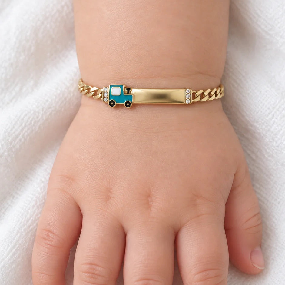 14k Semi-Solid Gold Curb Chain Bracelet 5.5