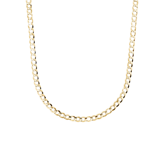 10k Gold 5mm Flat Curb Chain