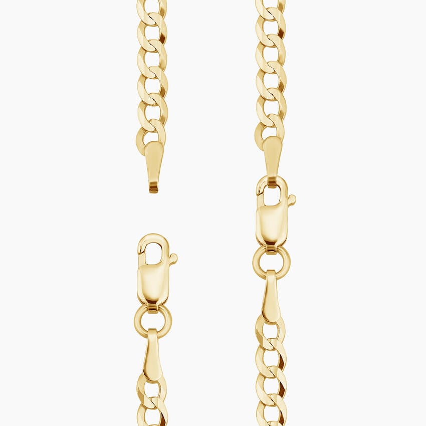 10k Gold 5mm Flat Curb Chain