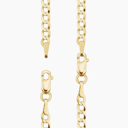 10k Gold 5mm Flat Curb Chain
