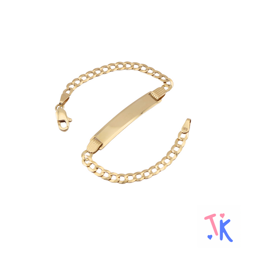 10k Cutout Tag ID Baby Bracelet 5.5"