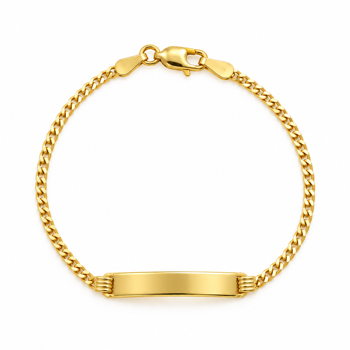 14k Classic Cuban Link Baby Bracelet 5.5"