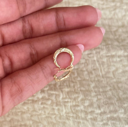 10k Yellow Gold Hoop Earrings Tiny