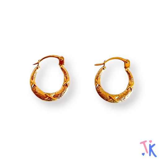 10k Yellow Gold Hoop Earrings Tiny
