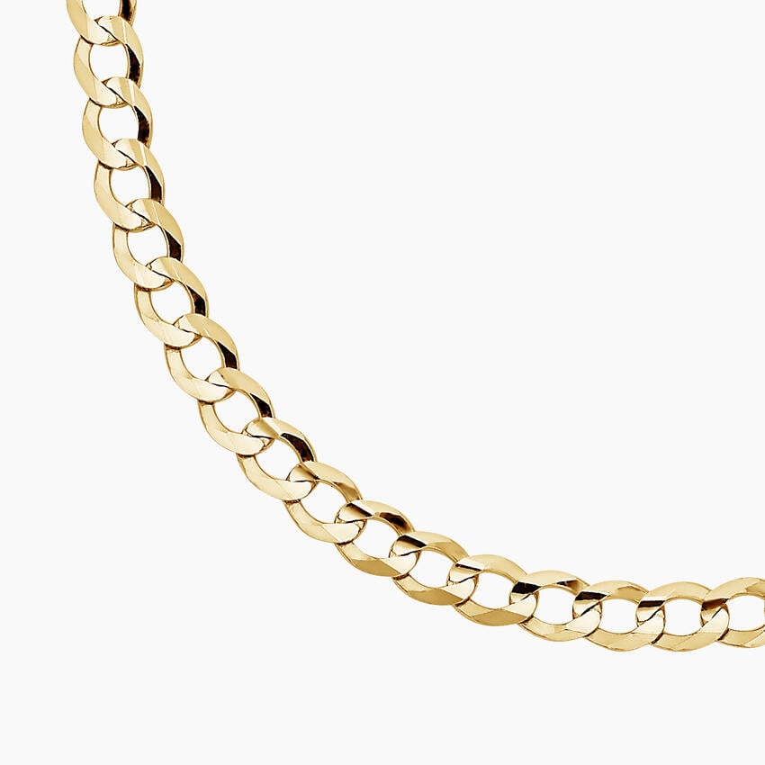 10k Gold 5mm Flat Curb Chain