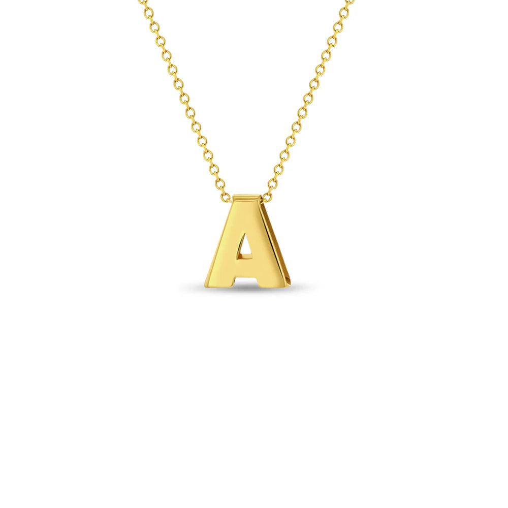 Cadena para niña con letra inicial 14k