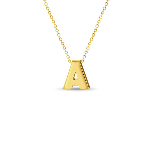 Cadena para niña con letra inicial 14k