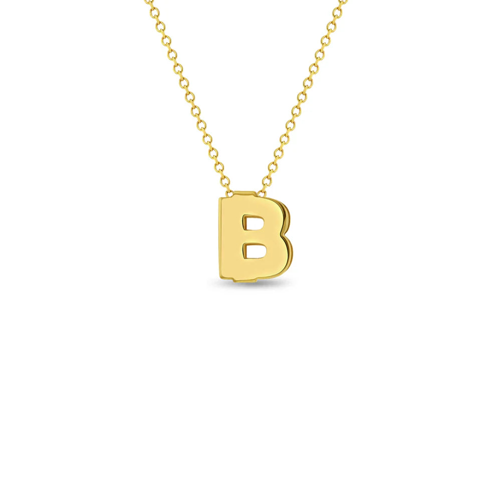Cadena para niña con letra inicial 14k