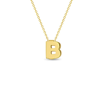 Cadena para niña con letra inicial 14k