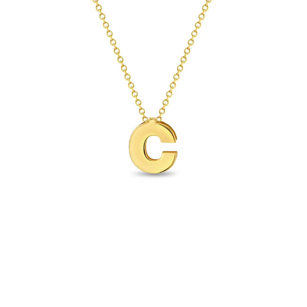 Cadena para niña con letra inicial 14k