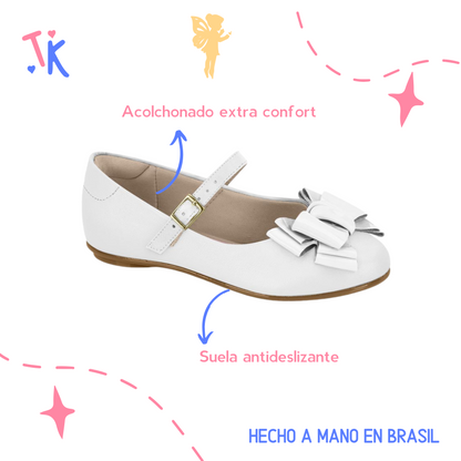 Flat Shoes White Ballerinas Shoes Blancas