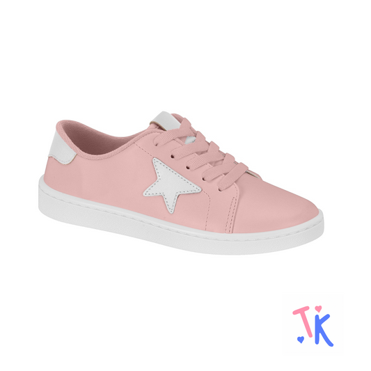 Zapatillas rosadas para niñas con estrella