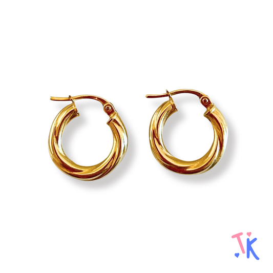 10k Yellow Gold Hoop Earrings