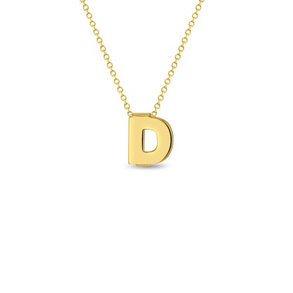 Cadena para niña con letra inicial 14k