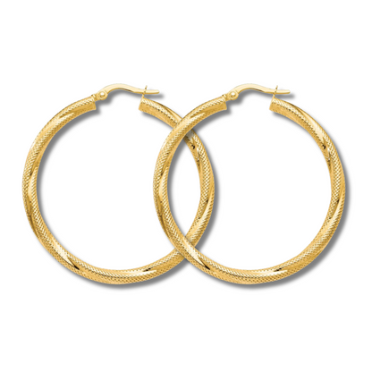 10k Gold Hoop Earrings Classic Design for Everyday Wear Elegant Timeless Jewelry Gift for Holidays