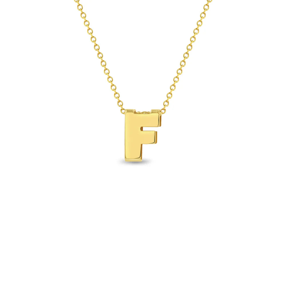 Cadena para niña con letra inicial 14k