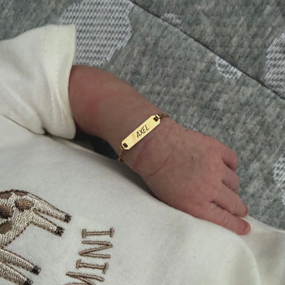 Pulsera clásica de eslabones cubanos de 14 k para bebé, de 4,5" a 5,5"