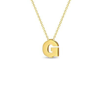 Cadena para niña con letra inicial 14k