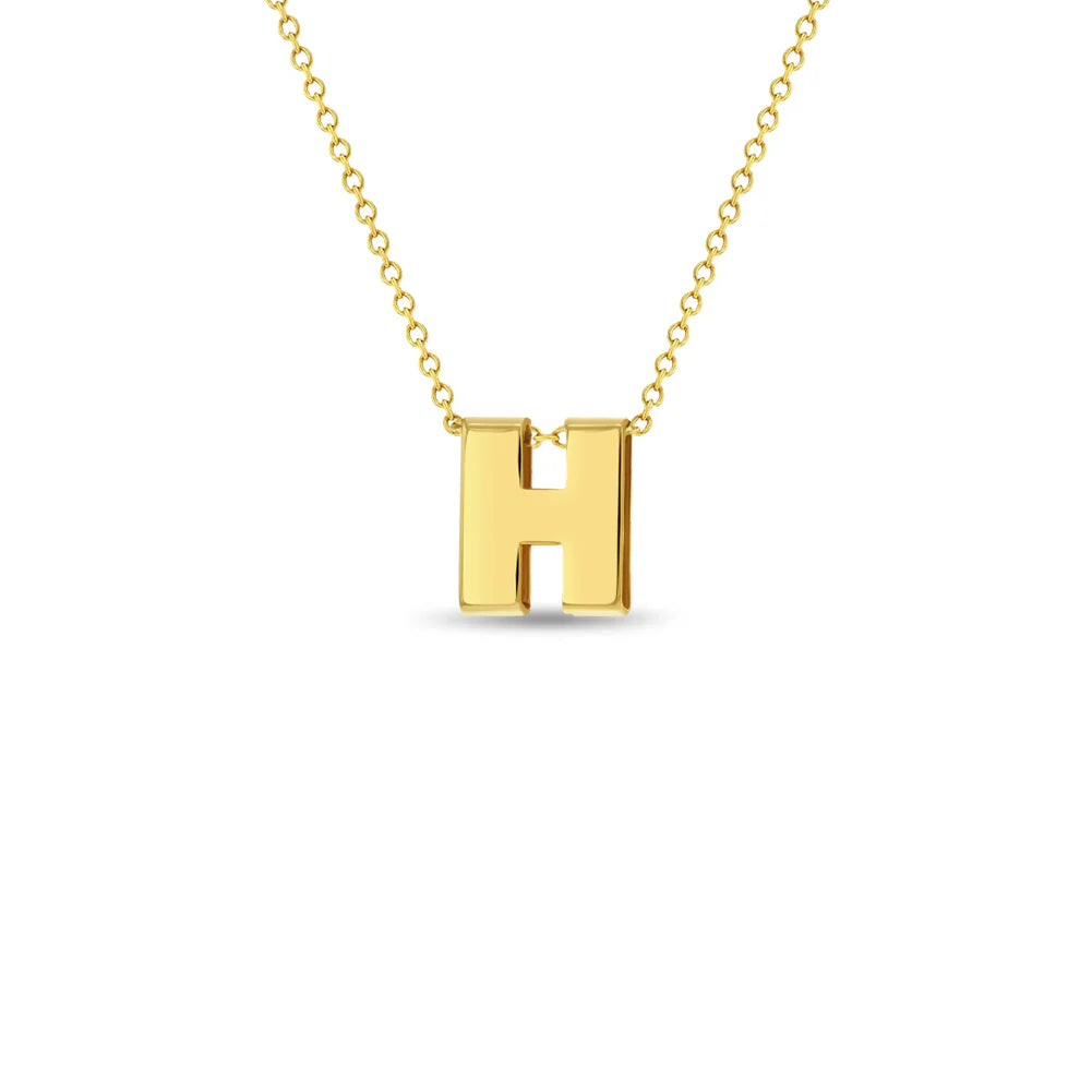 Cadena para niña con letra inicial 14k