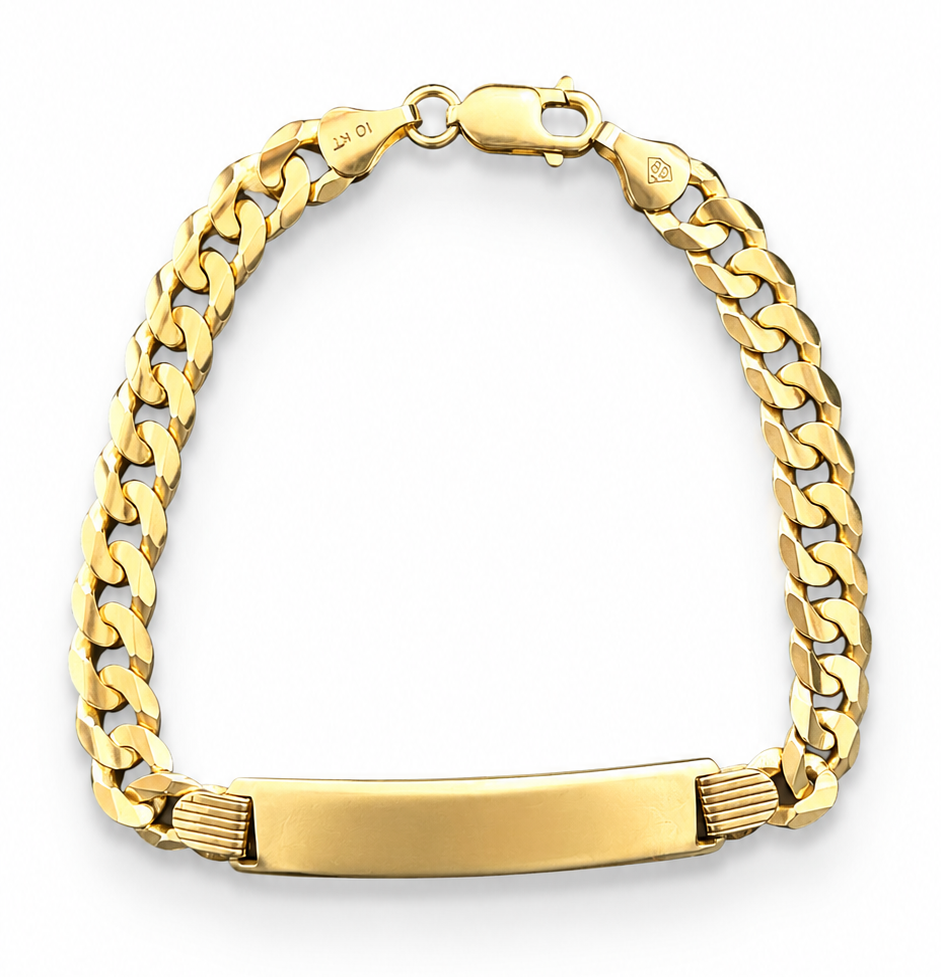 10k Solid Gold Curb Link Bracelet