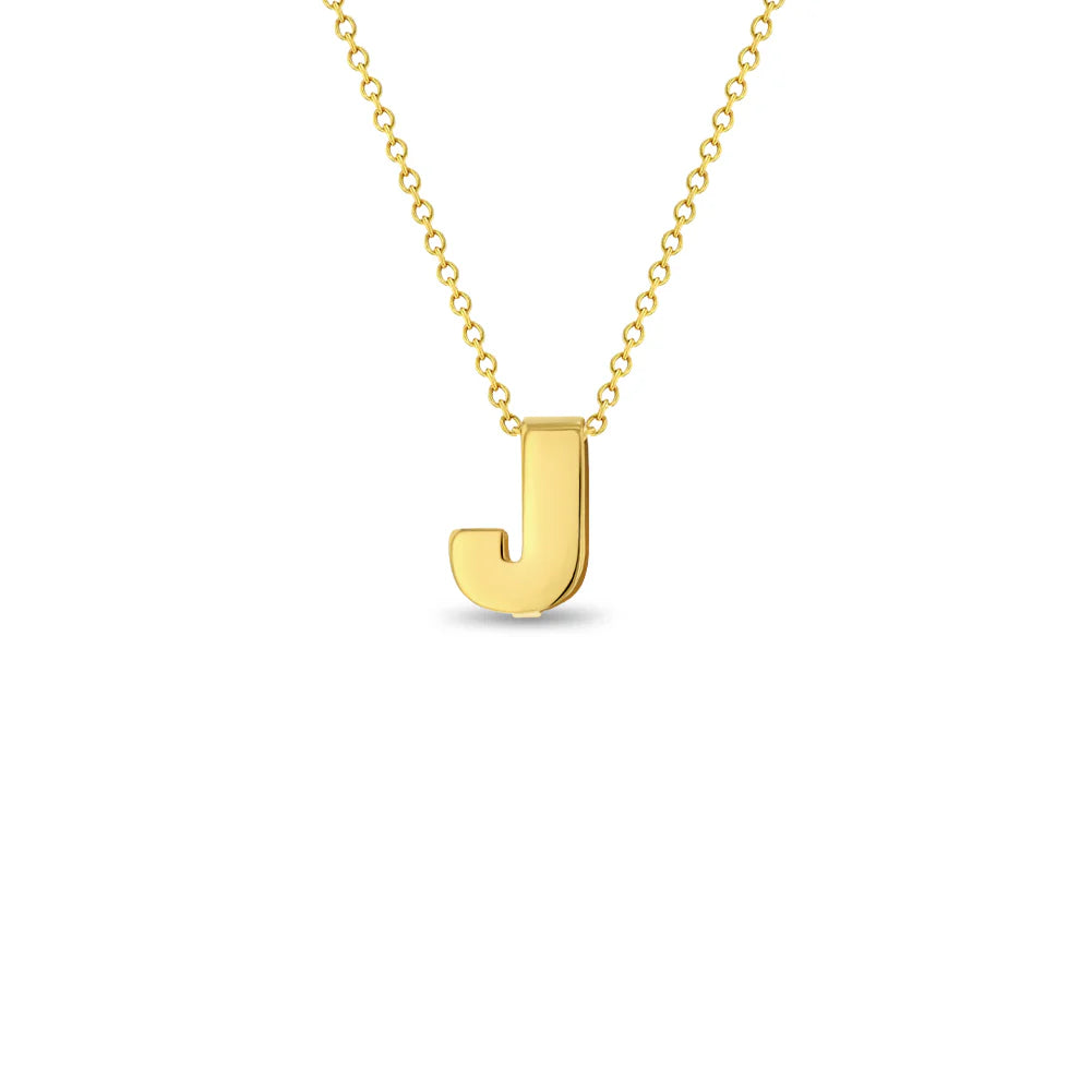 Cadena para niña con letra inicial 14k