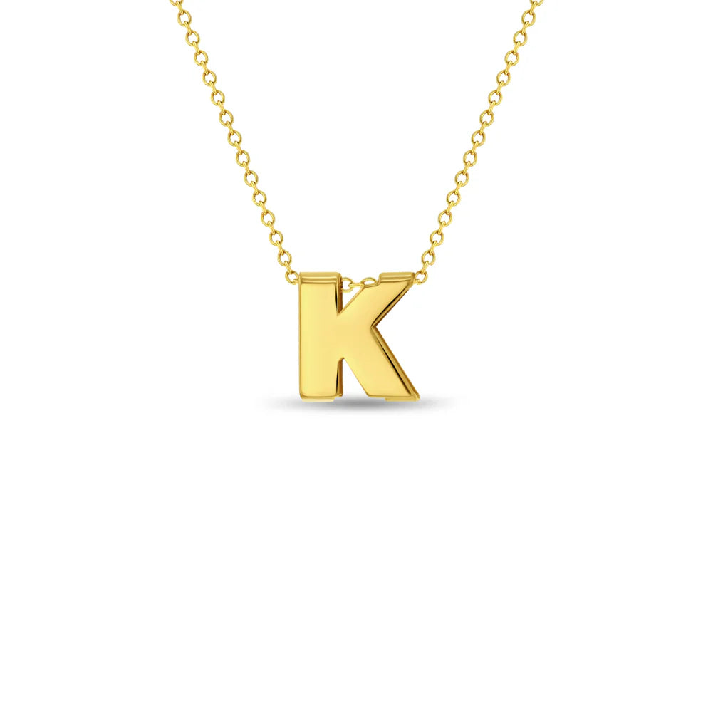 Cadena para niña con letra inicial 14k