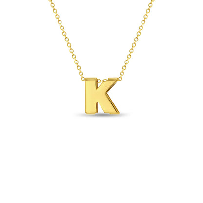 Cadena para niña con letra inicial 14k