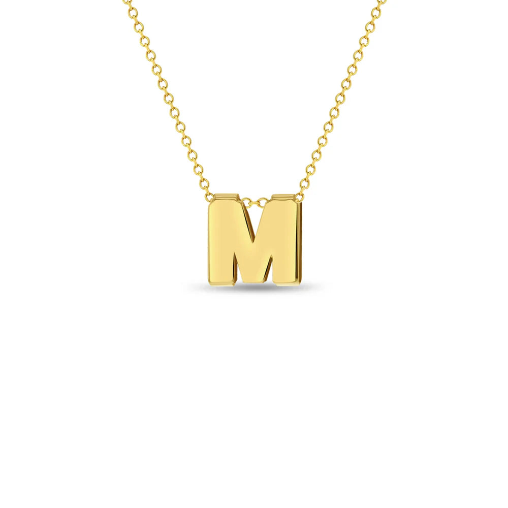 Cadena para niña con letra inicial 14k