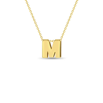 Cadena para niña con letra inicial 14k