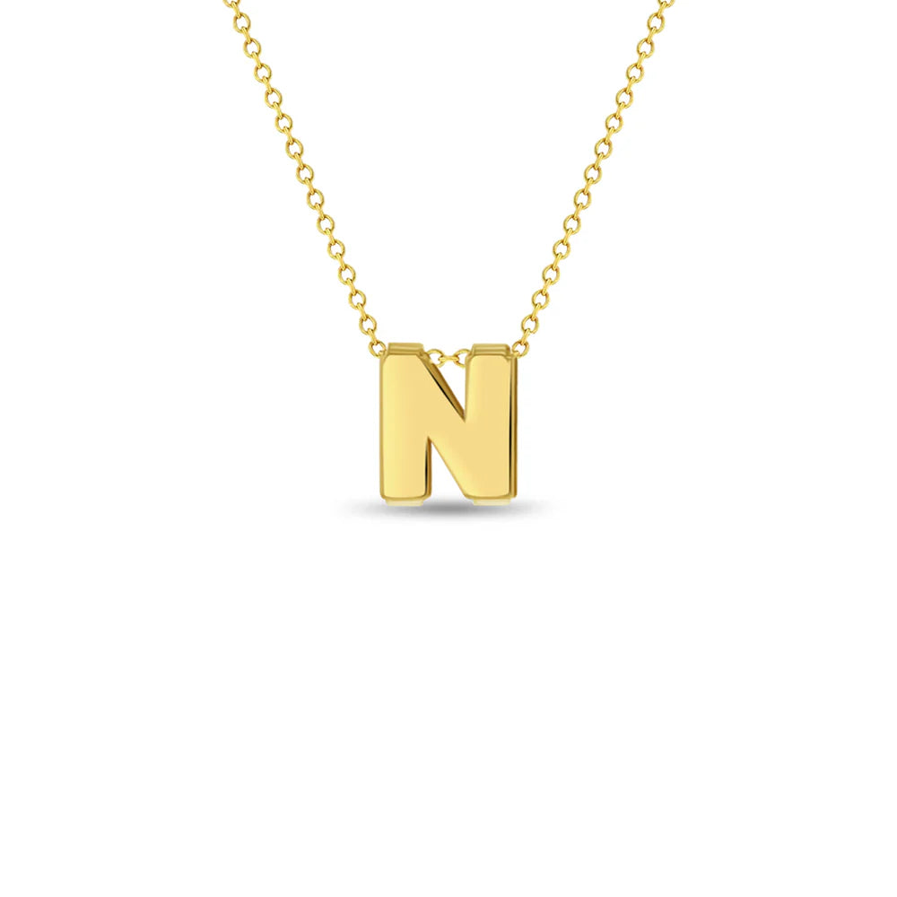 Cadena para niña con letra inicial 14k