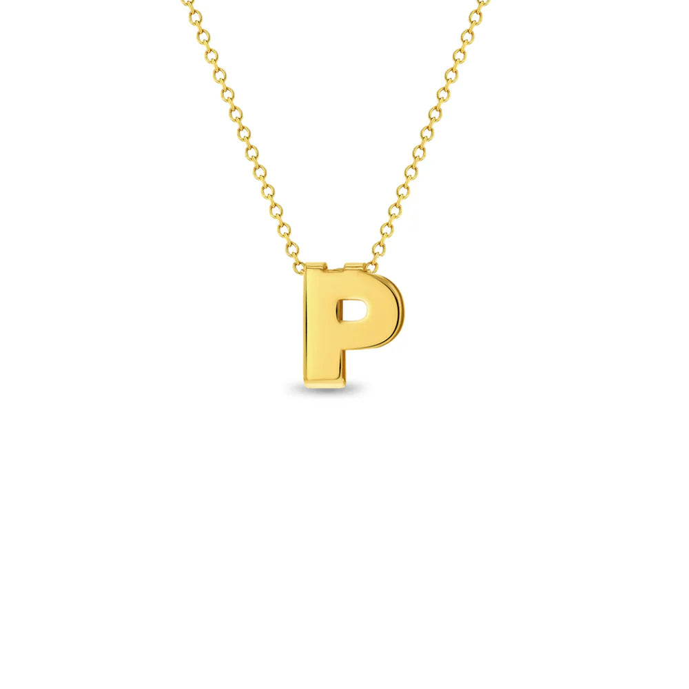Cadena para niña con letra inicial 14k