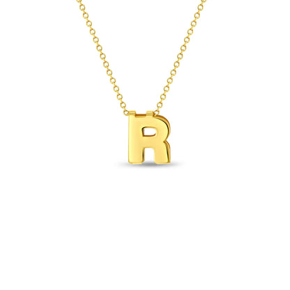Cadena para niña con letra inicial 14k