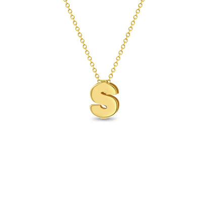 Cadena para niña con letra inicial 14k